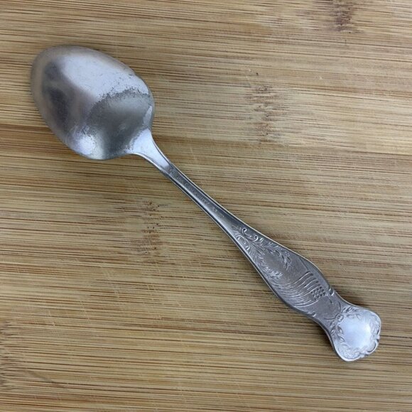 Oneida Community State Seal Souvenir Spoon Arkansas Silverplate Vintage - Picture 3 of 4